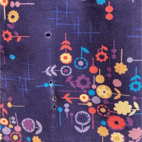 Wrap style vneck pullover SB Scrubs top nurse medical uniform women L dark blue - Picture 11 of 11